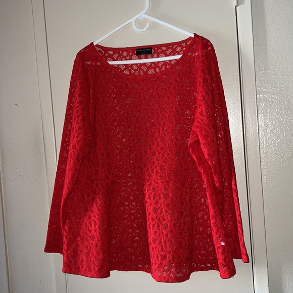 🌼FOR BUNDLE ONLY🌼Lane Bryant Lace Peplum Blouse - Picture 2 of 11